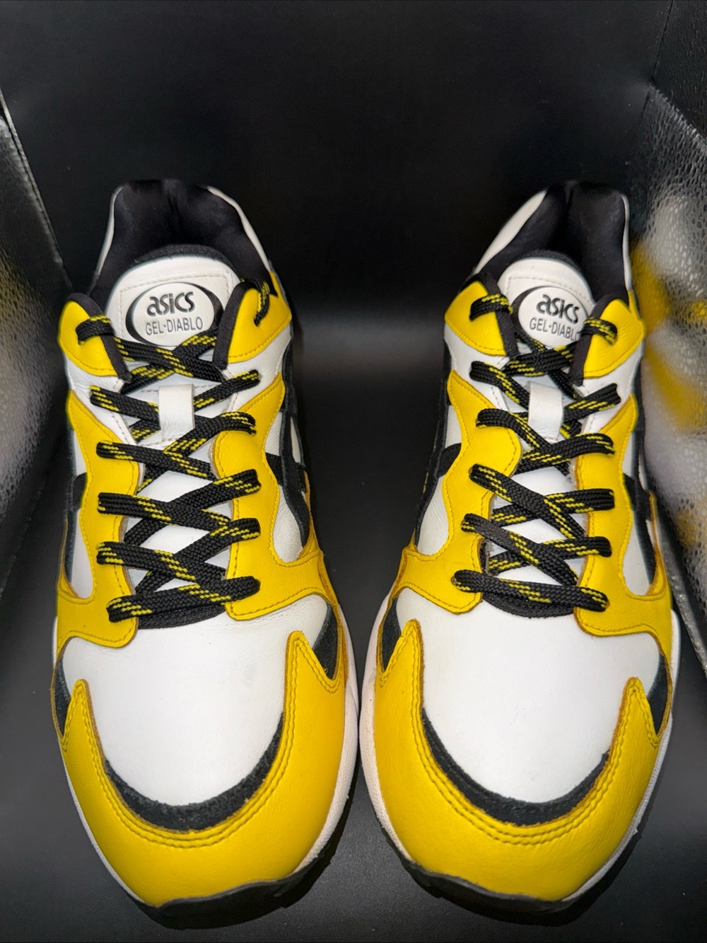 Size 11.5 - ASICS Gel Diablo White Tai-Chi Yellow, 1191A129-100, Clean, No Box,